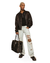 Padded leather jacket -  | Dolce &amp; Gabbana