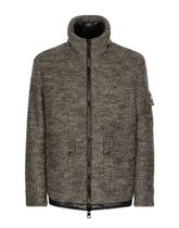 Padded wool jacket with branded tag -  | Dolce & Gabbana