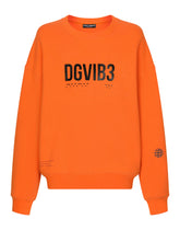 Jersey sweatshirt with DGVIB3 print and logo -  | Dolce & Gabbana