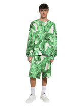 Round-neck sweatshirt with banana tree print -  | Dolce &amp; Gabbana