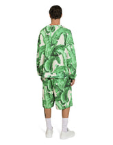 Round-neck sweatshirt with banana tree print -  | Dolce &amp; Gabbana