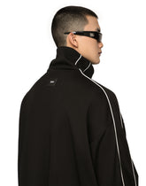 Triacetate zip-up sweatshirt with DGVIB3 patch -  | Dolce & Gabbana