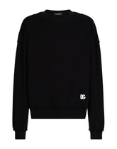 Round-neck sweatshirt with banana tree print -  | Dolce & Gabbana
