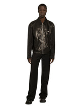Fabric and leather jacket -  | Dolce &amp; Gabbana