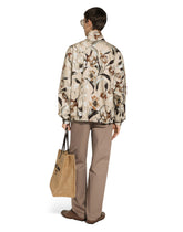 Reversible high-neck jacket with floral print -  | Dolce & Gabbana