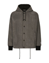 Lined and padded bomber jacket with hood -  | Dolce &amp; Gabbana