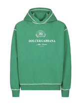 Jersey hoodie with print and embroidery -  | Dolce &amp; Gabbana