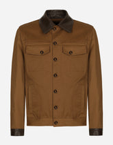 Jacket with leather trims -  | Dolce &amp; Gabbana