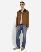 Jacket with leather trims -  | Dolce & Gabbana
