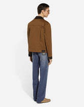 Jacket with leather trims -  | Dolce & Gabbana