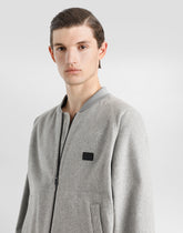 Cashmere and wool bomber jacket with tag -  | Dolce &amp; Gabbana