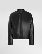 Padded sheepskin leather bomber jacket -  | Dolce &amp; Gabbana