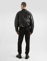 Padded sheepskin leather bomber jacket -  | Dolce &amp; Gabbana