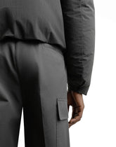 Padded technical fabric jacket with a high neck and tag -  | Dolce &amp; Gabbana