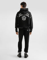 Oversized hoodie with hood and embroidery -  | Dolce &amp; Gabbana