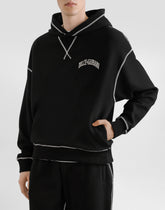 Oversized hoodie with hood and embroidery -  | Dolce &amp; Gabbana