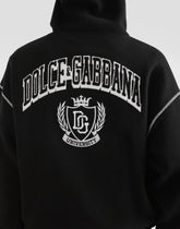 Oversized hoodie with hood and embroidery -  | Dolce &amp; Gabbana