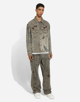 Denim jacket with laser-etched Dolce&amp;Gabbana logo -  | Dolce &amp; Gabbana