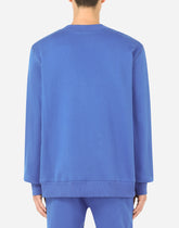 Jersey sweatshirt with branded tag -  | Dolce & Gabbana