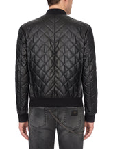 Quilted leather jacket with branded plate -  | Dolce &amp; Gabbana