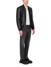 Quilted leather jacket with branded plate -  | Dolce &amp; Gabbana