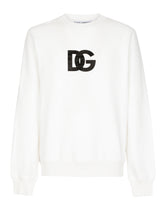 JERSEY SWEATSHIRT WITH DG LOGO PRINT -  | Dolce &amp; Gabbana