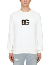 JERSEY SWEATSHIRT WITH DG LOGO PRINT -  | Dolce &amp; Gabbana