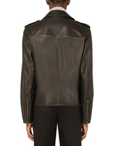 Leather biker jacket -  | Dolce & Gabbana
