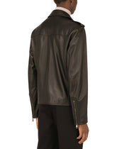 Leather biker jacket -  | Dolce & Gabbana
