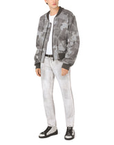 Camouflage-print cotton jacket with logo -  | Dolce & Gabbana