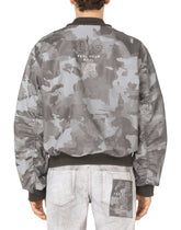 Camouflage-print cotton jacket with logo -  | Dolce & Gabbana
