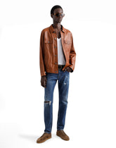Leather Jacket -  | Dolce &amp; Gabbana