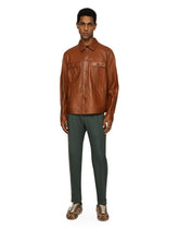 Leather denim-style jacket -  | Dolce &amp; Gabbana