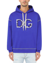 Hoodie with the 3D DG logo print -  | Dolce & Gabbana