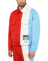 Patchwork jacket with DG patch -  | Dolce &amp; Gabbana