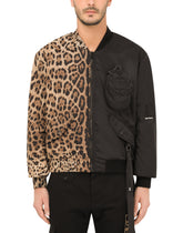 Leopard-print cotton and nylon jacket -  | Dolce & Gabbana