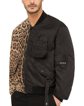 Leopard-print cotton and nylon jacket -  | Dolce & Gabbana