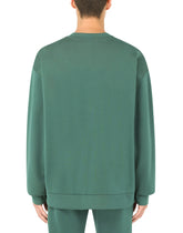 Jersey sweatshirt with embroidery -  | Dolce &amp; Gabbana