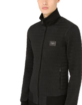 Quilted nylon jacket with branded plate -  | Dolce & Gabbana