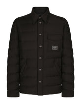 Quilted nylon jacket with branded plate -  | Dolce & Gabbana