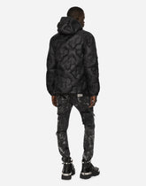 Hooded quilted nylon jacket with DG logo -  | Dolce &amp; Gabbana