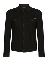 Black stretch denim jacket -  | Dolce & Gabbana