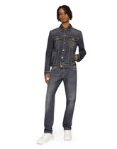 Stretch light blue wash denim jacket -  | Dolce & Gabbana