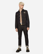 Blue stretch denim jacket -  | Dolce &amp; Gabbana
