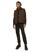 Waxed stretch denim jacket with rips -  | Dolce & Gabbana