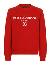 Jersey sweatshirt with DG embroidery -  | Dolce &amp; Gabbana