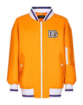 Faux leather jacket with DG patch -  | Dolce & Gabbana
