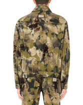 Flocked camouflage-print denim jacket -  | Dolce & Gabbana
