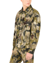 Flocked camouflage-print denim jacket -  | Dolce & Gabbana
