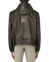 Reversible leather jacket with DG patch -  | Dolce & Gabbana